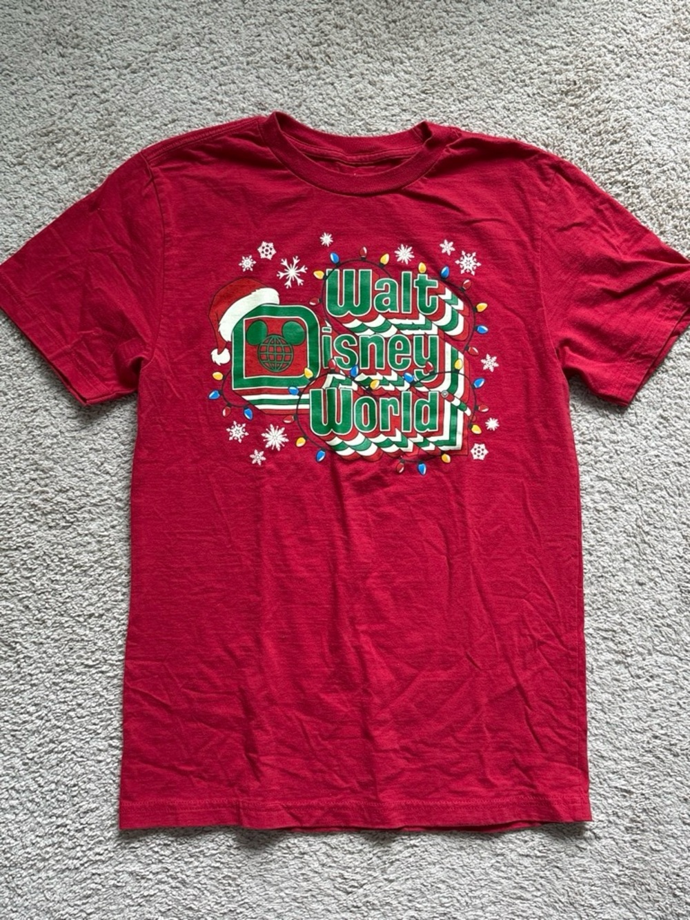 Disney Red Walt Disney World Holiday Graphic Tee